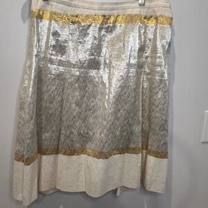 Elegant Cosa Gold and Silver Women's Skirt